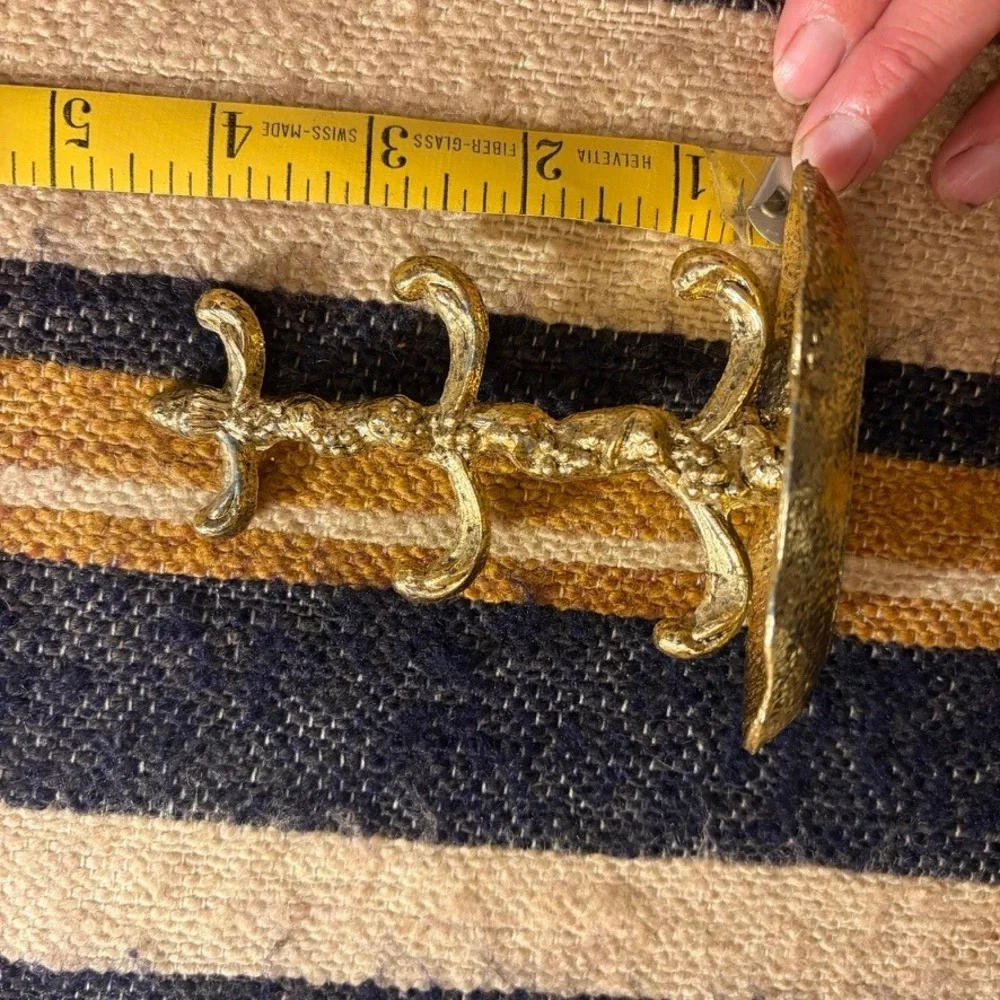 Vintage Gold Metal Jewelry Ring Stand Tree 4.5